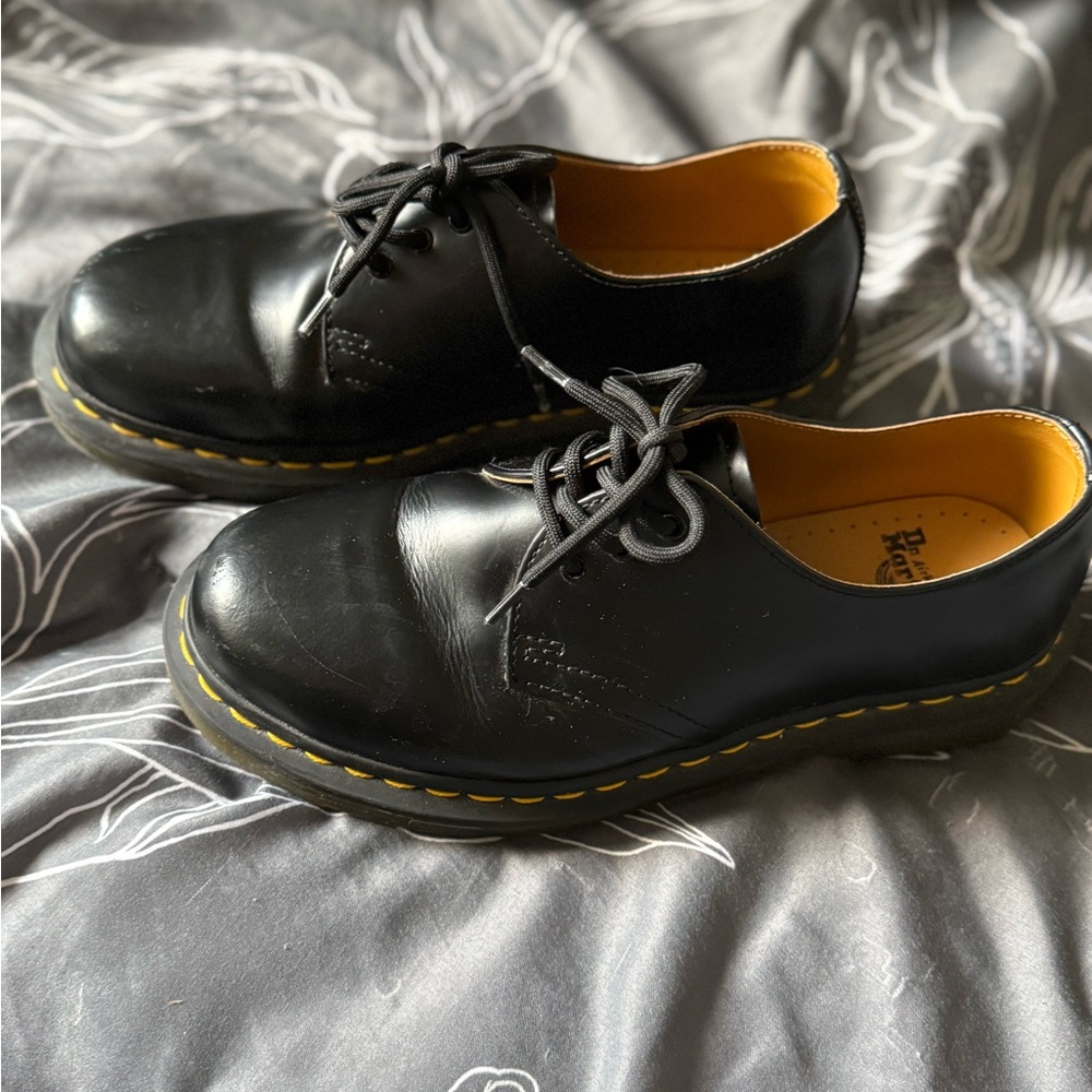 Dr. Martens Black Oxfords with Air-Cushioned Sole